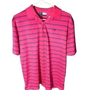 Callaway golf polo opti dri men’s Size Medium Red striped short sleeve athletic